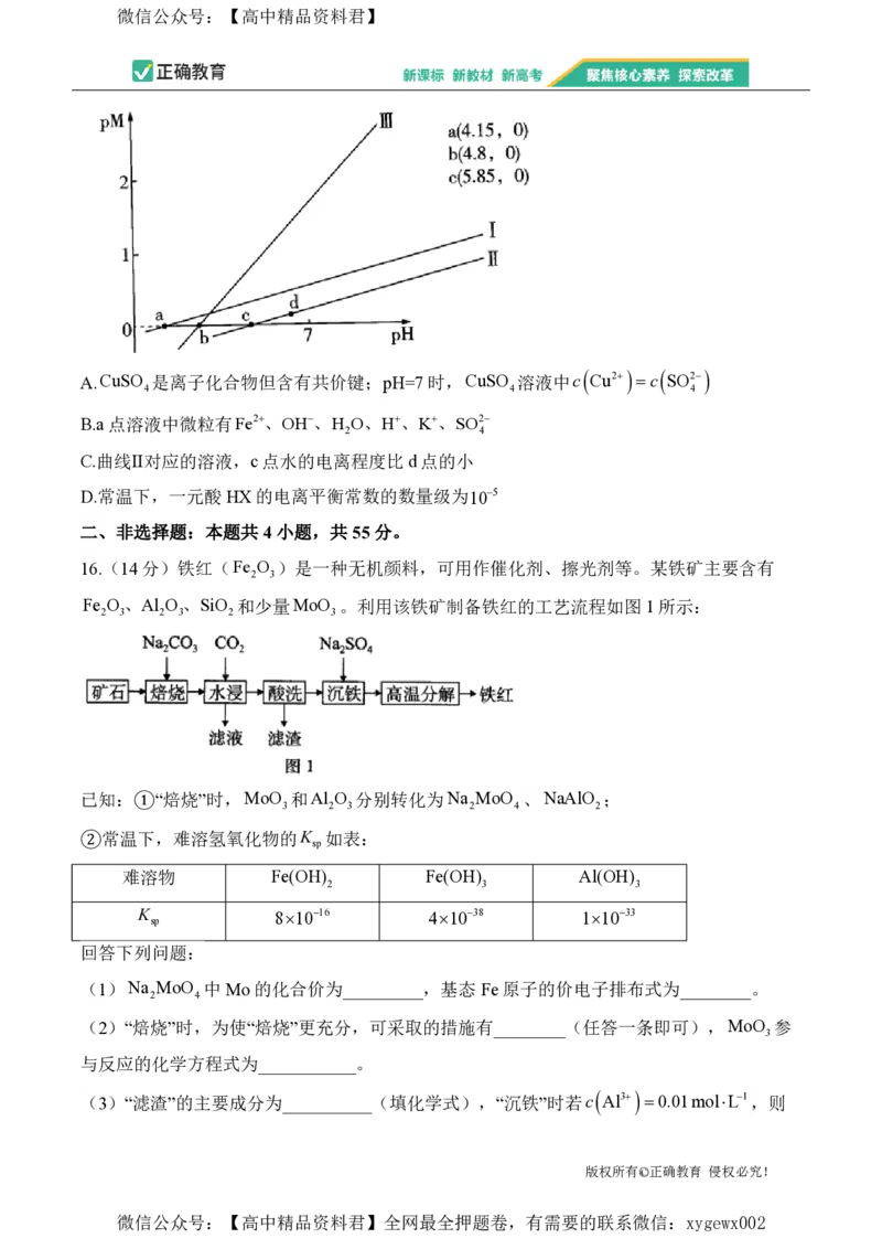 2024届明日之星高考化学精英模拟卷黑吉辽版_2024高考押题卷_72024正确教育全系列_2024明日之星全系列_（新高考）2024《明日之星&middot;高考精英模拟卷》（九科全）各一套