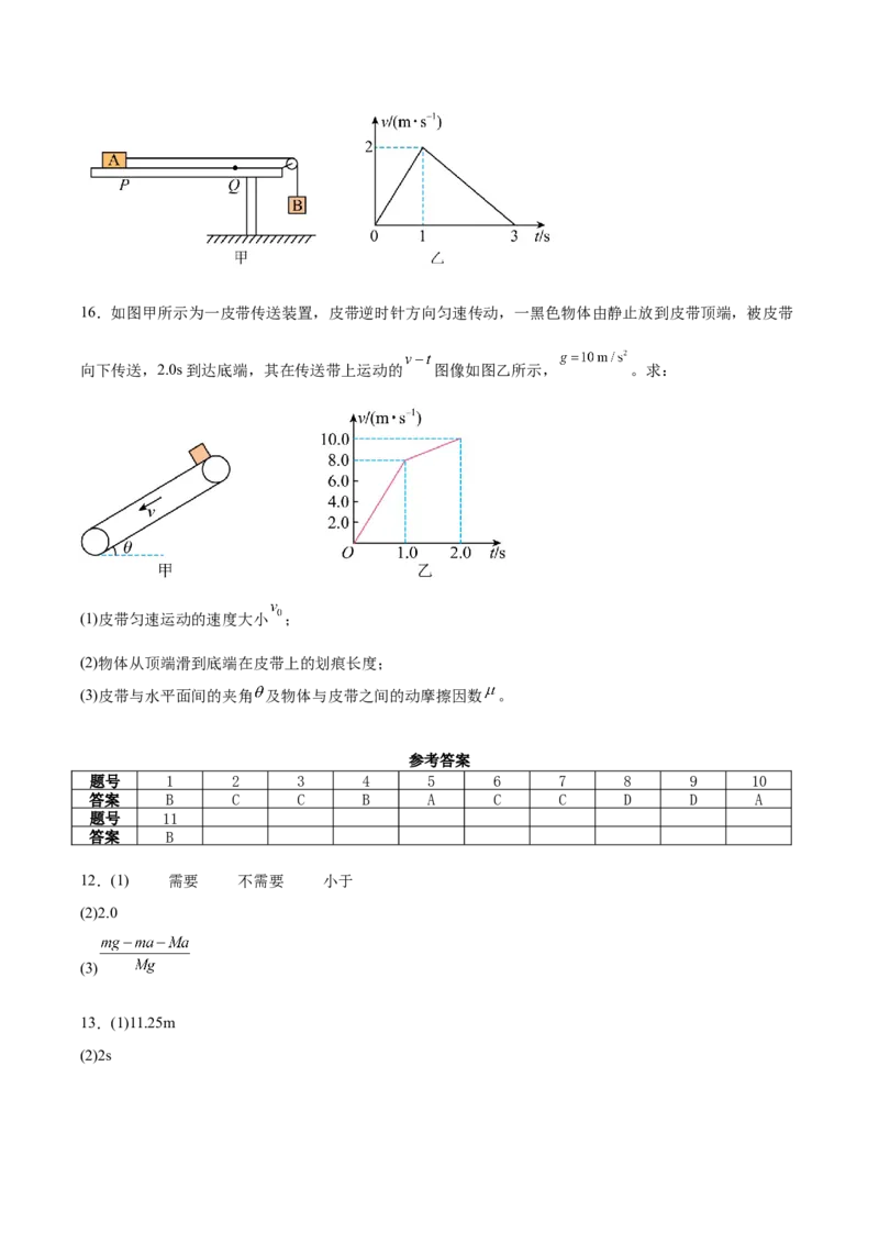 江苏省盐城市七校联盟2026届高三上学期9月第一次学情检测试题物理（含答案）_2025年9月_250924江苏省盐城市七校联盟2026届高三上学期9月第一次学情检测（全科）