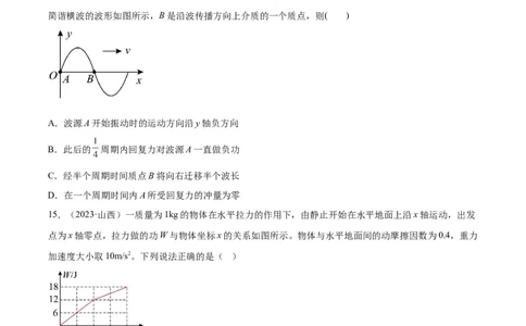 专题26冲量和动量（学生卷）-十年（2014-2023）高考物理真题分项汇编（全国通用）_近10年高考真题汇编（必刷）_十年（2014-2024）高考物理真题分项汇编（全国通用）