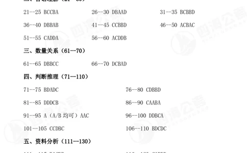 四海24上行测套题冲刺班答案--行测2_2026考公资料_花生十三合集_2024+2023年资料_刷题2024省考花生套题冲刺无水印_行测答案