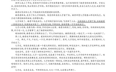 襄阳五中2025届高三下学期5月适应性考试（一）语文+答案_2025年5月_250510湖北省襄阳五中2025届高三下学期5月适应性考试（一）（全科）