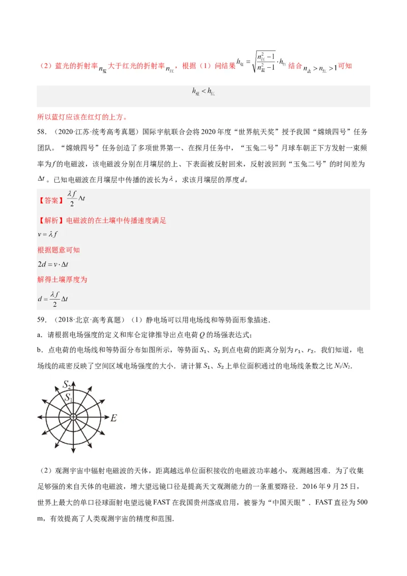 专题64物理光学（解析卷）-十年（2014-2023）高考物理真题分项汇编（全国通用）_近10年高考真题汇编（必刷）_十年（2014-2024）高考物理真题分项汇编（全国通用）