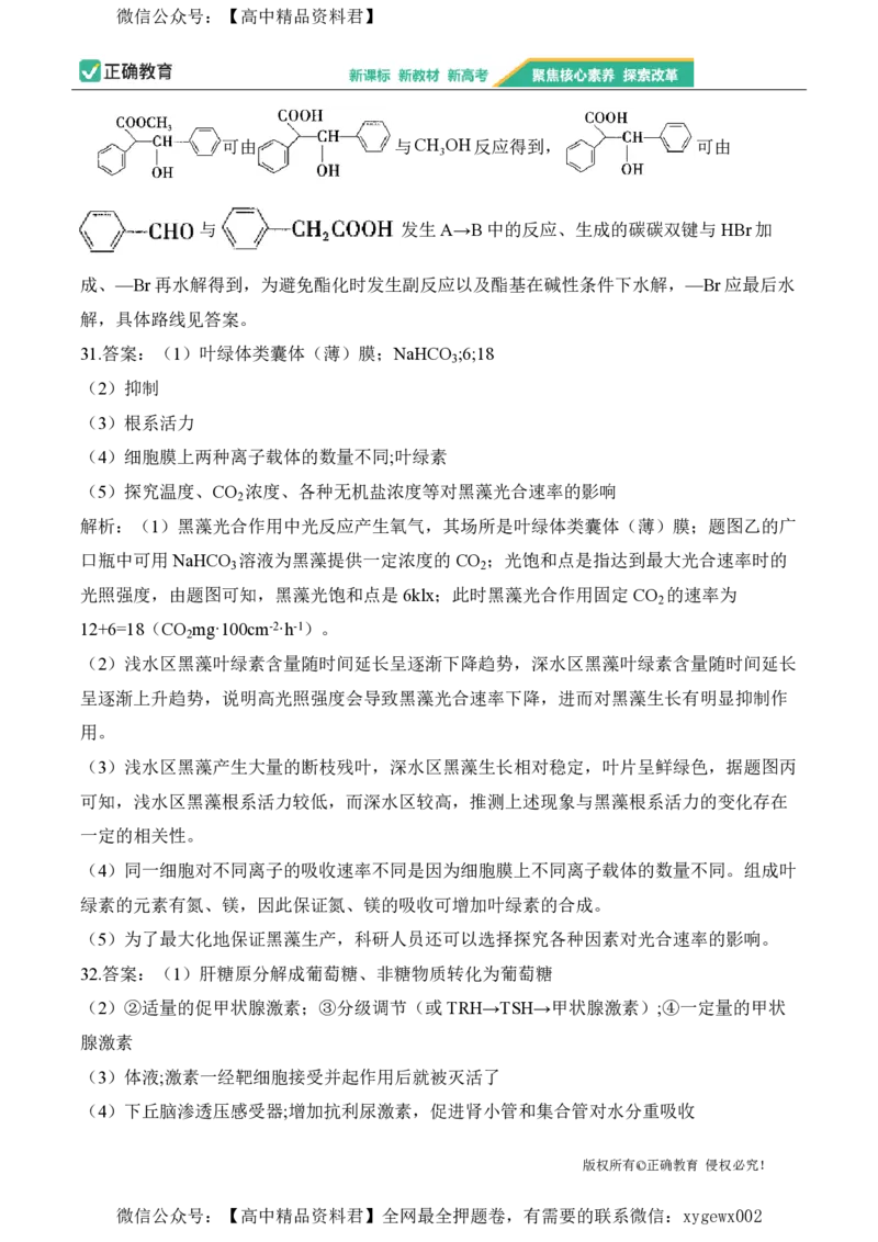 2024届明日之星高考理科综合精英模拟卷新课标卷_2024高考押题卷_72024正确教育全系列_2024明日之星全系列_（新高考）2024《明日之星&middot;高考精英模拟卷》（九科全）各一套