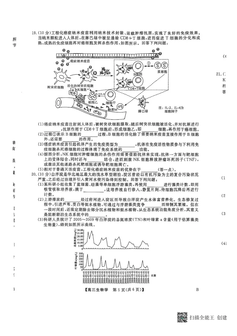 河南省部分学校2024-2025学年高三下学期2月质量检测生物试卷+答案_2025年2月_250219河南省金科大联考2024-2025学年高三下学期2月质量检测
