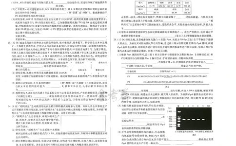 2024年天星高考临考预测押题密卷山东专版（生物_2024高考押题卷_12024天星全系列_@@@天星临考押题密卷汇总重复_2024年tx高考临考押题密卷山东专版