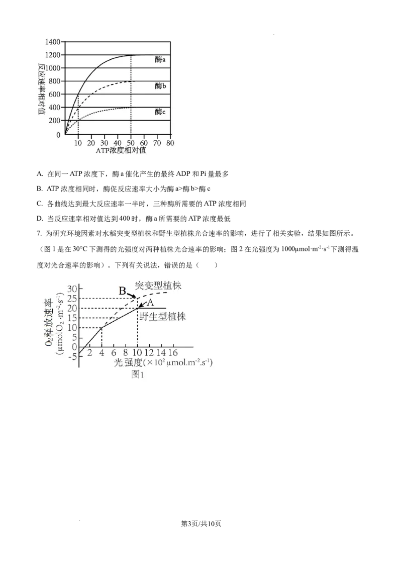 树德中学高2023级高三上开学考试+生物_2025年9月_250903四川省成都市树德中学高2023级高三上开学考试（全科）_四川省成都市树德中学高2023级高三上开学考试生物