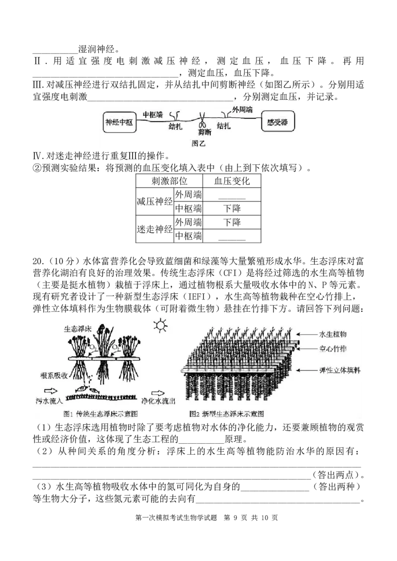 陕西省西安中学2025届高三下学期第一次模拟考试生物_2025年2月_250211陕西省西安中学2025届高三下学期第一次模拟考试试题（全科）