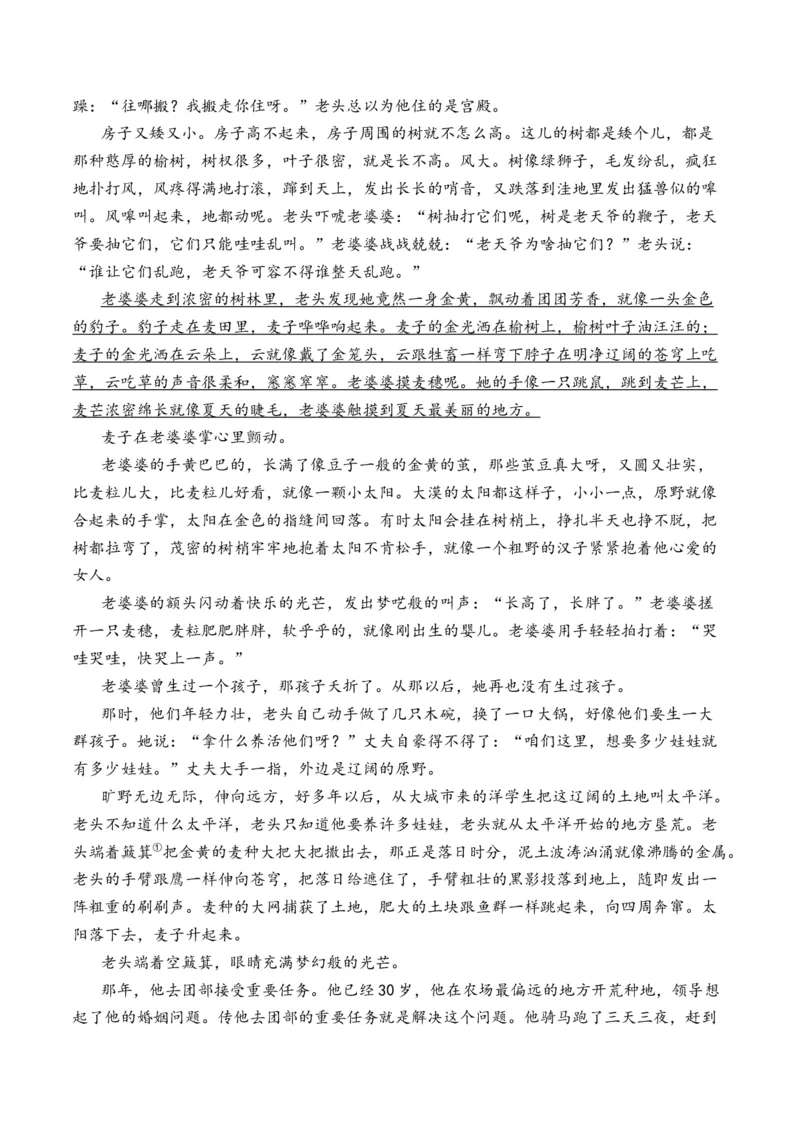 专题04小说文本阅读-十年（2014-2023）高考语文真题分项汇编（全国通用）（解析卷）_近10年高考真题汇编（必刷）_十年（2014-2024）高考语文真题分项汇编（全国通用）