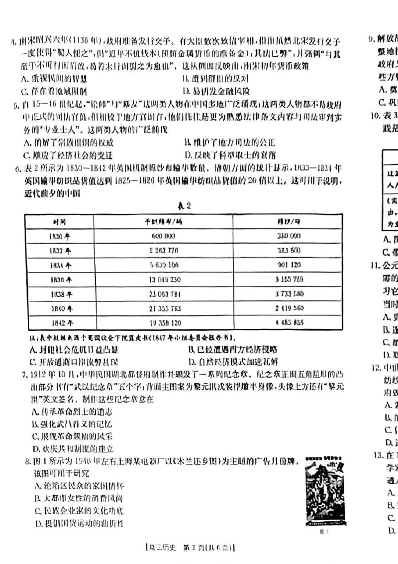 青海省金太阳2025届高三12月联考历史_2025年1月_250101青海省金太阳2025届高三12月联考（全科）
