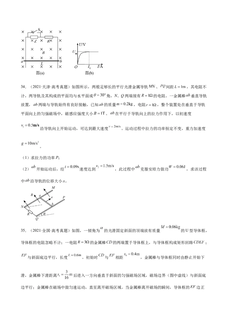 专题50导体棒在导轨上运动问题（二）（原卷卷）-十年（2014-2023）高考物理真题分项汇编（全国通用）_近10年高考真题汇编（必刷）_十年（2014-2024）高考物理真题分项汇编（全国通用）