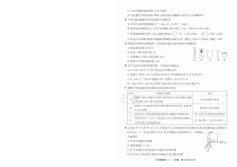 2024《金考卷&middot;高考测评卷》化学A3_2024高考押题卷_12024天星全系列_（新高考）2024《金K卷&middot;高考测评&middot;猜题卷》（语数英）各九套_2024《金考卷&middot;高考测评卷&middot;猜题卷》化学