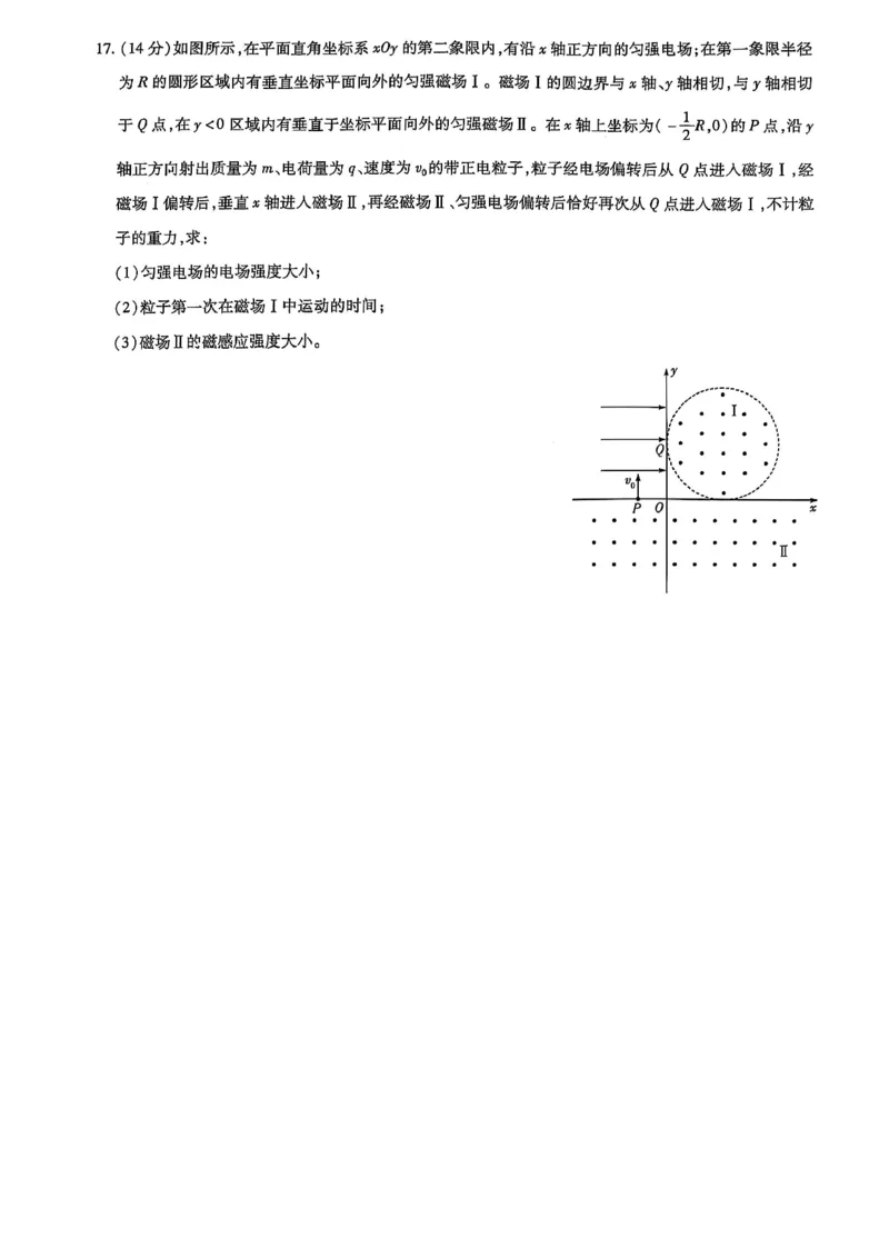 山东省名校教研共同体2024-2025学年高三下学期开学考试物理试题_2025年2月_250207山东省&ldquo;天一大联考&middot;齐鲁名校教研共同体&ldquo;2024-2025学年（下）高三年级开学质量检测（全科）
