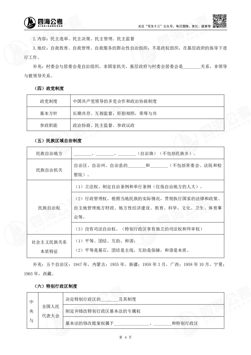 四海常识判断背诵手册--第29节_2026考公资料_（01）花生十三_01系统班（2026版）花生十三旗舰班（行测+申论）_常识判断_背诵手册