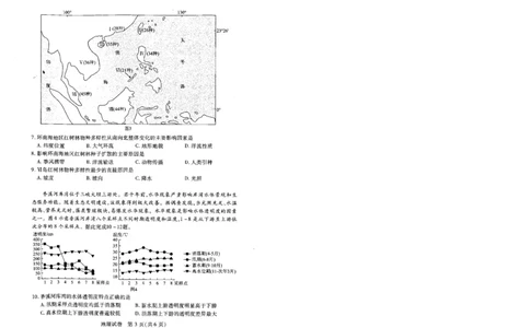 地理试卷_2025年5月_2505242025届湖北省武汉市高三五月模拟训练（全科）_地理