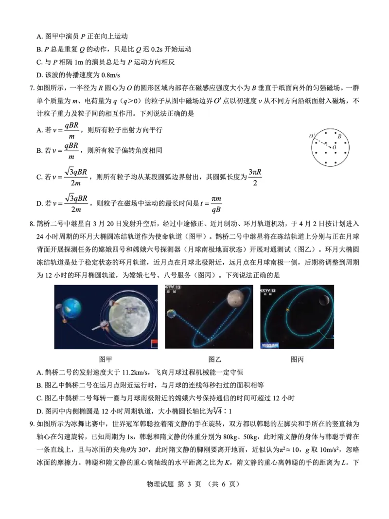 高二名校教研联盟2023-2024学年高二年级6月月考（6.25-26）物理试卷(1)_1多考区联考_0701名校教研联盟2023-2024学年高二年级6月月考
