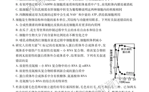 高三生物_2025年1月_2501162025运城市高三第一学期期末调研测试（全科）_生物