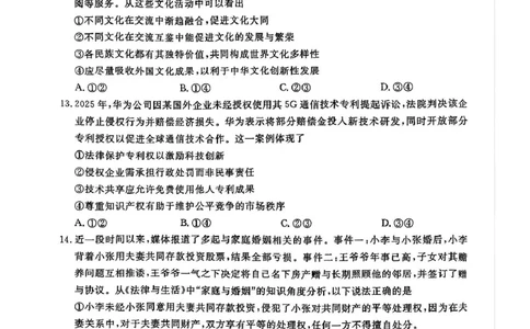 河南省2024-2025学年高三下学期金科新未来5月联考政治试题（PDF版无答案）_2025年5月_250520河南省金科新未来2025届高三下学期5月联考