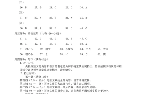 湖北省&ldquo;新八校&rdquo;协作体2025-2026学年度上学期高三10月月考日语答案_2025年10月_251013湖北省&ldquo;新八校&rdquo;协作体2025-2026学年度上学期高三10月月考（全科）