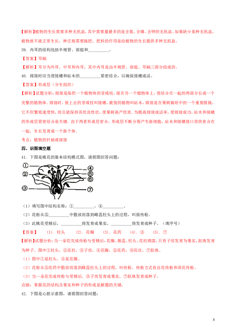 黑龙江省绥化市2018年中考生物真题试题（含解析）_中考真题_8.生物中考真题2015-2024年_2018年全国中考生物141份