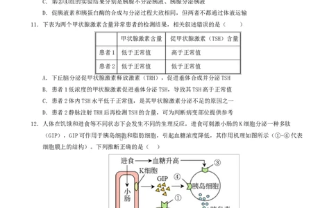 高二生物上学期第一次月考卷测试范围：苏教版2019选择性必修2第1章~第2章（考试版）_1多考区联考试卷_2510142025-2026学年高二生物上学期第一次月考试题