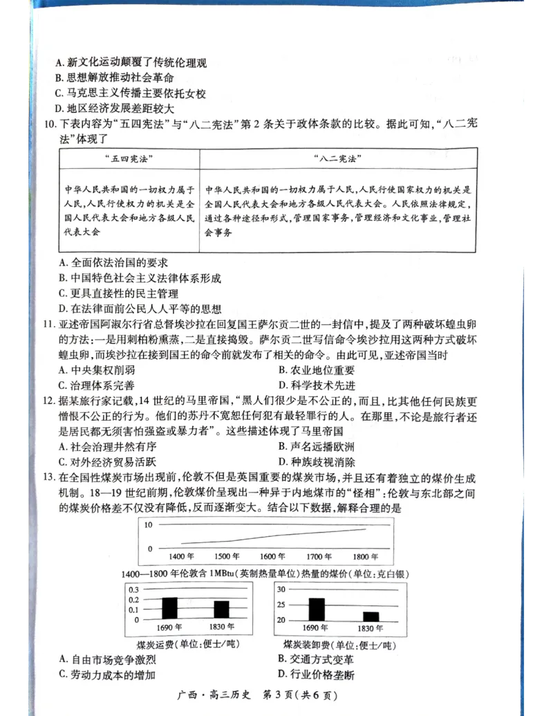 广西2025届高三下学期开学考历史_2025年2月_250208广西2025届高三下学期开学考（上进联考）_广西2025届高三下学期开学考（上进联考）历史