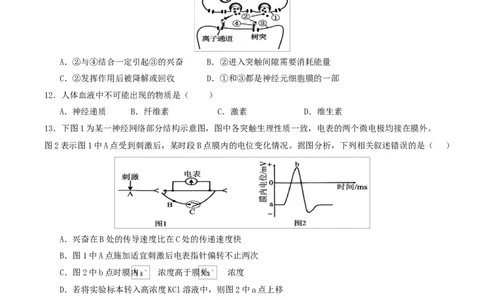 高二生物第一次月考卷多选题版测试范围：人教版2019选择性必修1第1章~第2章（考试版）_1多考区联考试卷_2510142025-2026学年高二生物上学期第一次月考试题