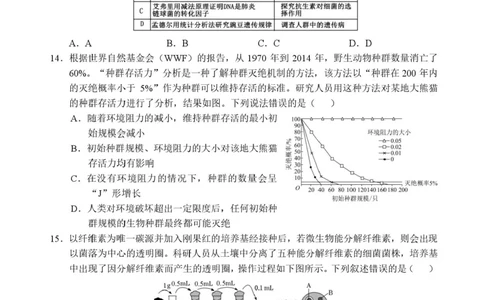 广西示范性高中2026届高三上学期9月联合调研测试生物试卷（含解析）_2025年9月_250928考阅评广西示范性高中2025-2026学年高三上学期9月联合调研测试（全科）