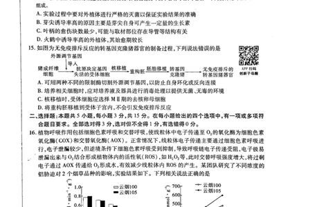 2024天星押题密卷《生物A卷》_2024高考押题卷_12024天星全系列_黑龙江版_生物