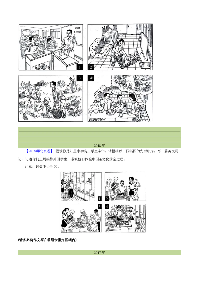 专题27书面表达图表和图画类（学生卷）--学易金卷：十年（2014-2023）高考真题英语分项汇编（全国通用）_近10年高考真题汇编（必刷）