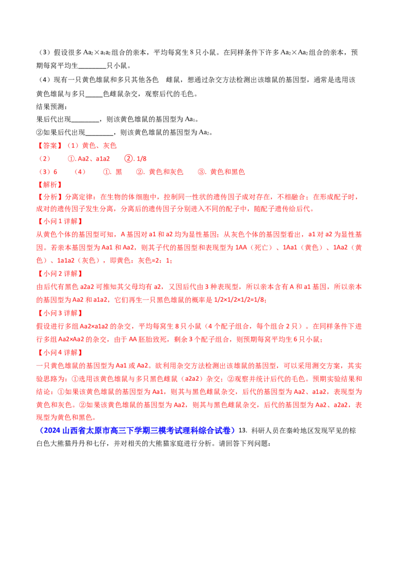 专题09遗传的分子基础-2024年高考真题和模拟题生物分类汇编（教师卷）_近10年高考真题汇编（必刷）_十年（2014-2024）高考生物真题分项汇编（全国通用）