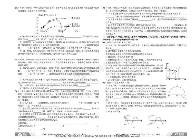 2024届高考理综考向核心卷&mdash;全国地区专用_2024高考押题卷_72024正确教育全系列_2024考向核心卷全系列_（全国卷）2024《考向核心卷》（九科全）各一套