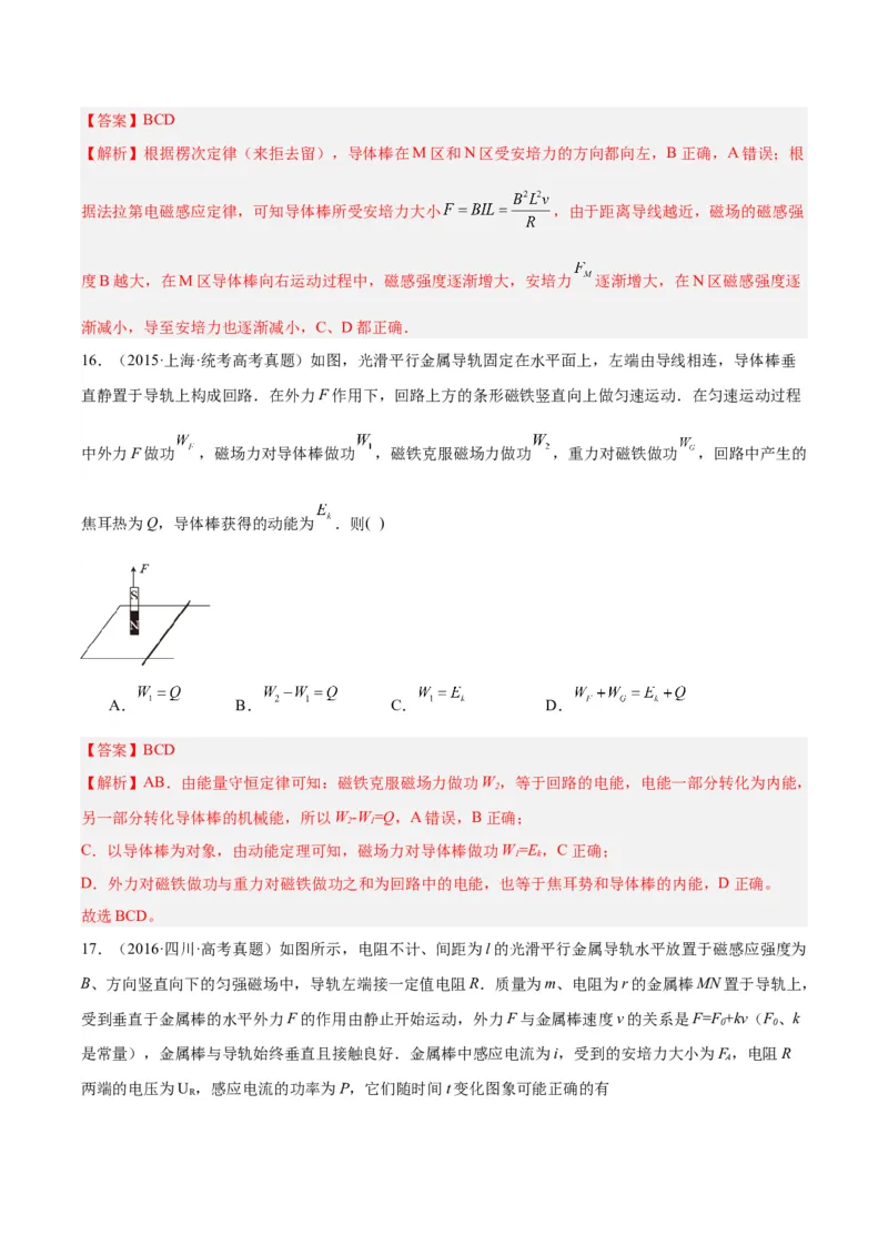 专题49导体棒在导轨上运动问题（一）（解析卷）-十年（2014-2023）高考物理真题分项汇编（全国通用）_近10年高考真题汇编（必刷）_十年（2014-2024）高考物理真题分项汇编（全国通用）