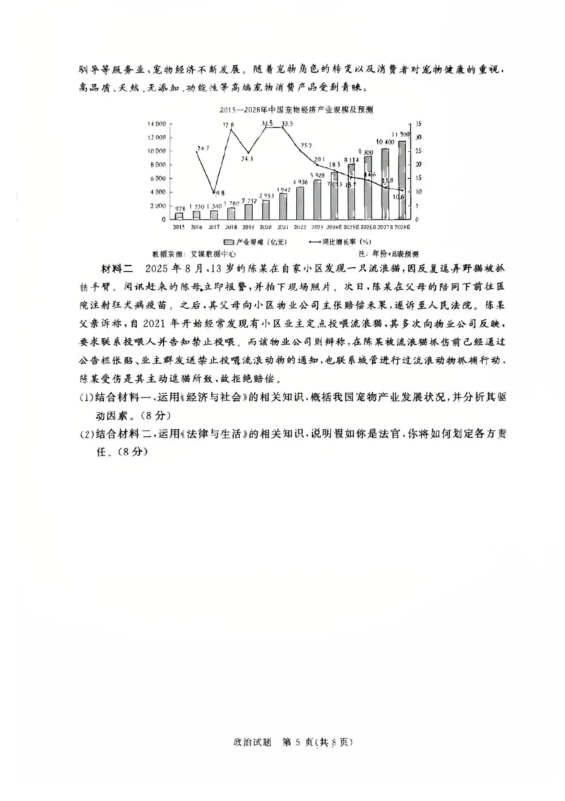 河南省青桐鸣2025-2026学年高三上学期9月质量检测考试政治试题（含答案）_2025年9月_250915河南省青桐鸣2025-2026学年高三上学期9月质量检测考试
