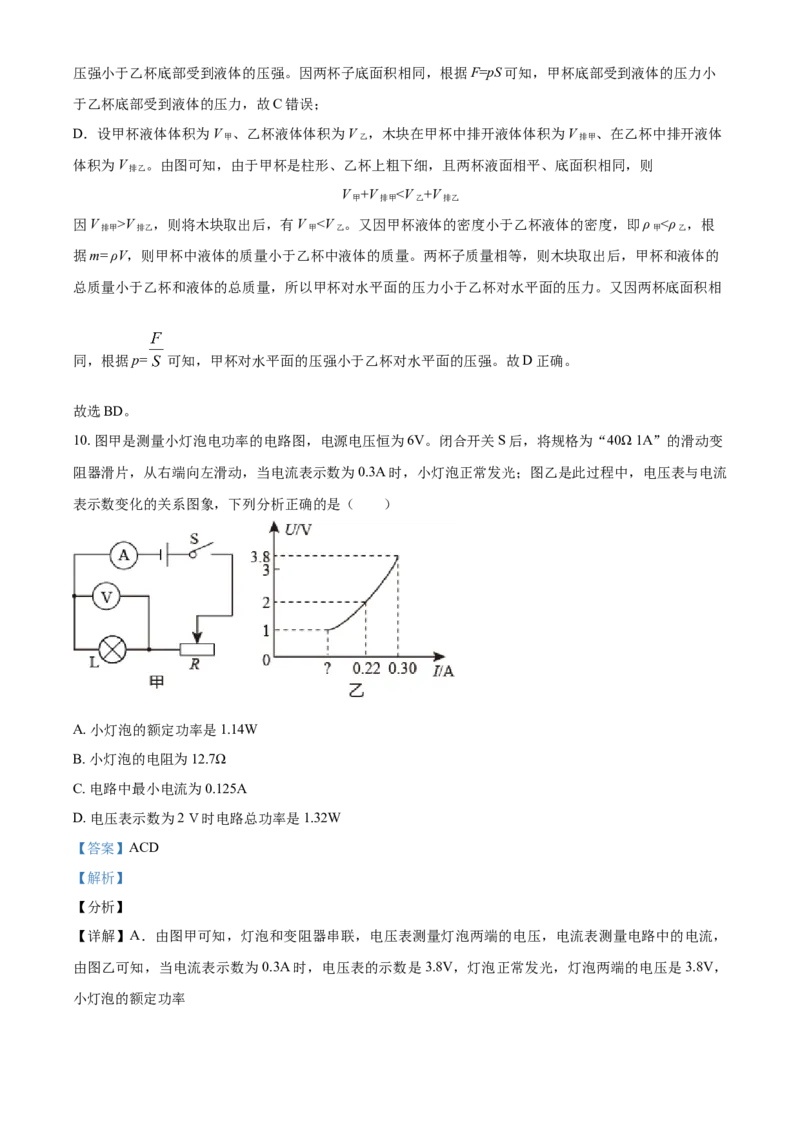 辽宁省阜新市2021年中考物理试题（解析版）_中考真题_4.物理中考真题2015-2024年_2021中考物理真题42份_2021辽宁_阜新物理