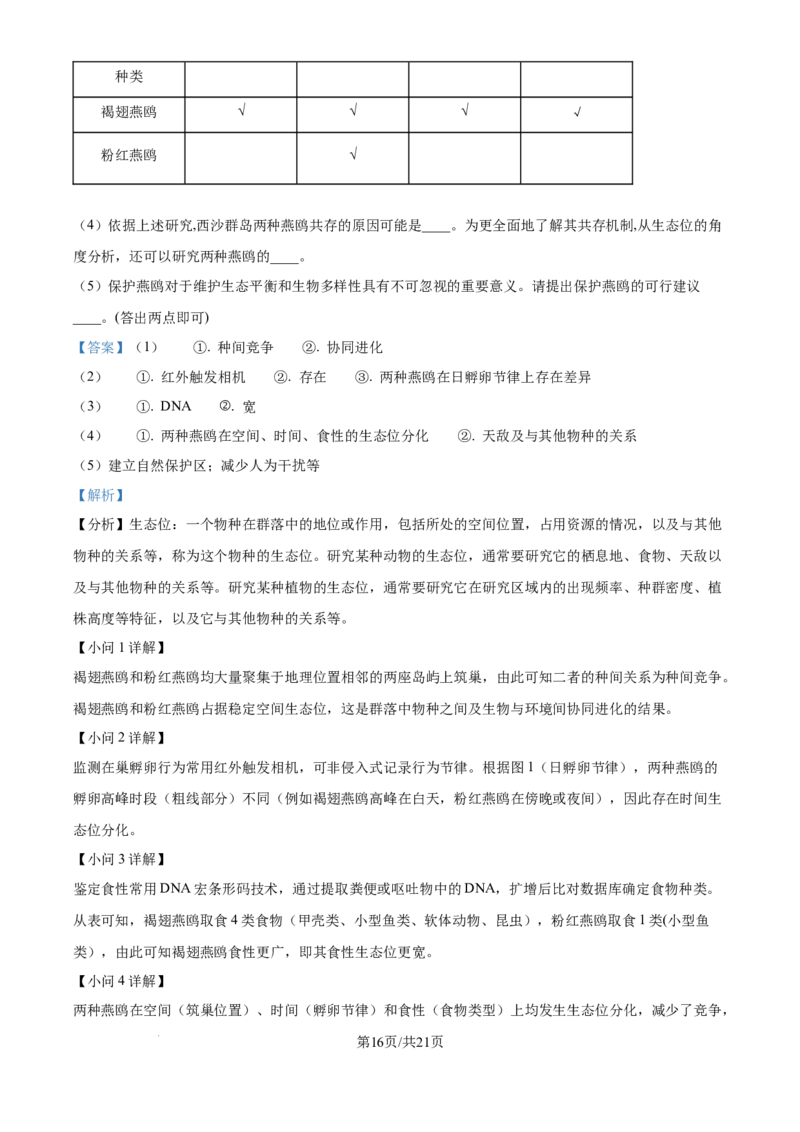 精品解析：河北省唐山市2025-2026学年高三上学期开学生物试题（解析版）_2025年9月_250914河北省唐山市2025-2026学年度高三年级摸底演练（全科）