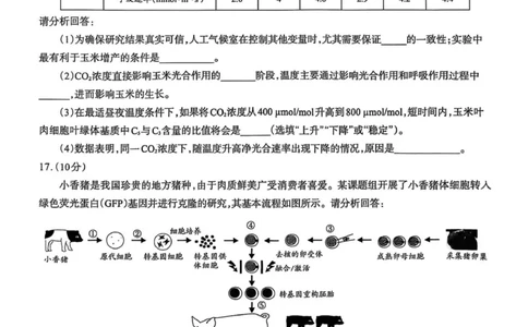 泸州市高2023级第一次教学质量诊断性考试生物学_2025年11月_2511262026届四川省泸州市高三一模（全科）_1209215425_生物