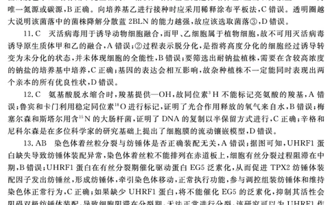 生物（二）答案_2025年4月_2504062025届湖南省部分学校高三&ldquo;一起考&rdquo;大联考（模拟二）（全科）_湖南省2025届高三下学期&ldquo;一起考&rdquo;大联考（模拟二）生物试题（含答案）