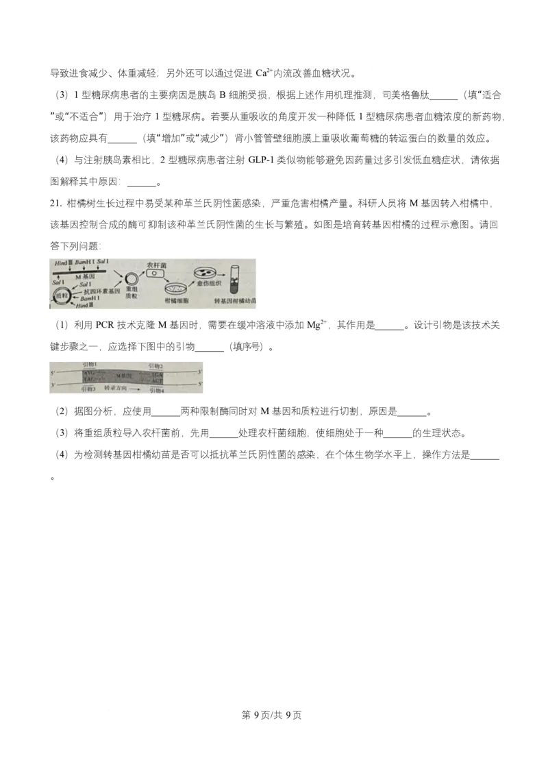 湖南省益阳市2026届高三上学期9月教学质量监测生物试题（原卷版）_2025年9月_250909湖南省益阳市2026届高三上学期9月教学质量监测（全科）
