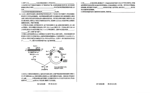 生物试卷长治市2025-2026学年高三上学期9月质量检测卷_2025年9月_250922山西省长治市2025-2026学年高三上学期9月质量监测（全科）_山西省长治市2024-2025学年高三上学期9月质量监测生物