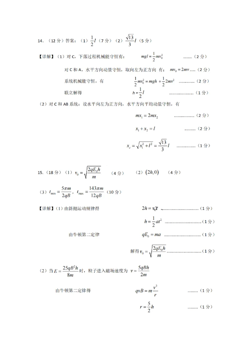 辽宁省抚顺市2024-2025学年高三下学期3月模拟考试物理试题（含答案）_2025年3月_250314辽宁省抚顺市2024-2025学年高三下学期3月模拟考试（全科）