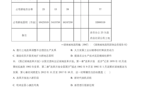 湖南省益阳市2026届高三上学期9月教学质量监测历史试题（原卷版）_2025年9月_250909湖南省益阳市2026届高三上学期9月教学质量监测（全科）