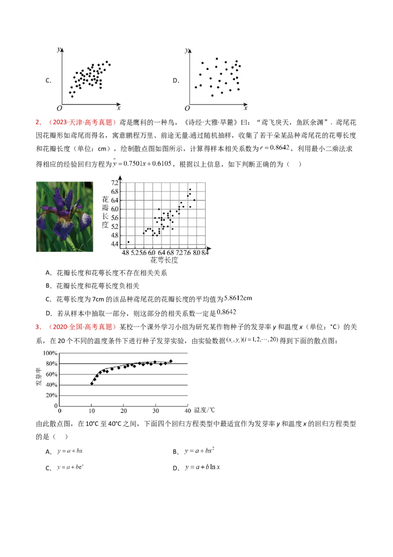 专题06统计与数字特征小题综合（学生卷）-十年（2015-2024）高考真题数学分项汇编（全国通用）_近10年高考真题汇编（必刷）_十年（2015-2024）高考数学真题分类汇编（全国通用）