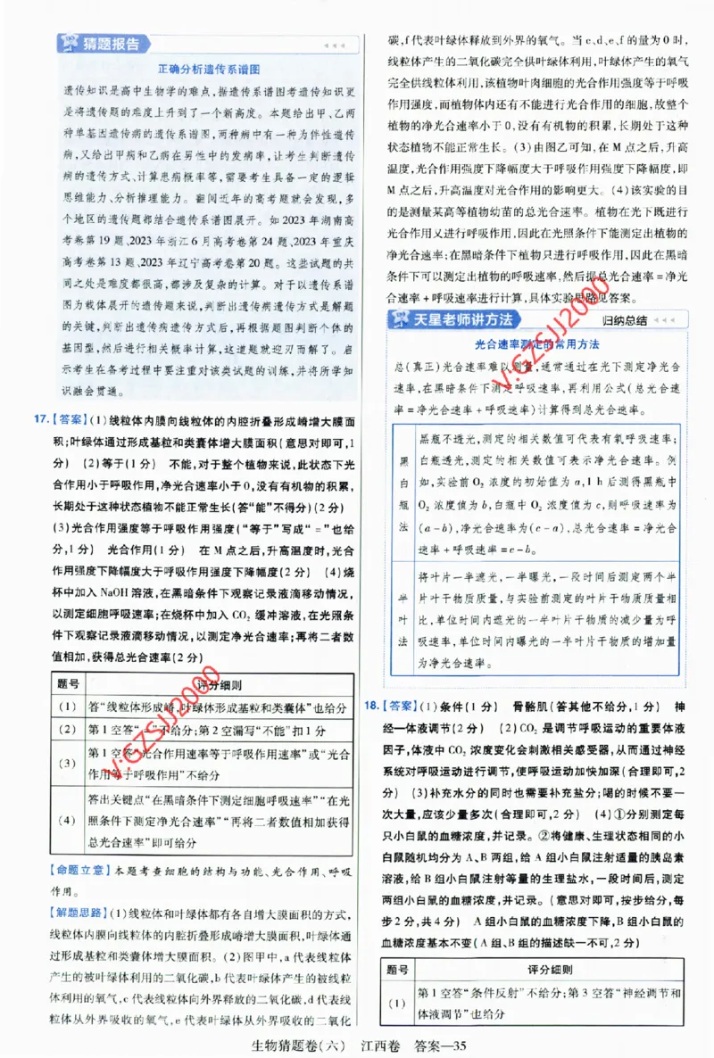 2024《金考卷&middot;高考测评卷》生物答案__2024高考押题卷_12024天星全系列_（新高考）2024《金K卷&middot;高考测评&middot;猜题卷》（语数英）各九套_2024《金考卷&middot;高考测评卷&middot;猜题卷》生物