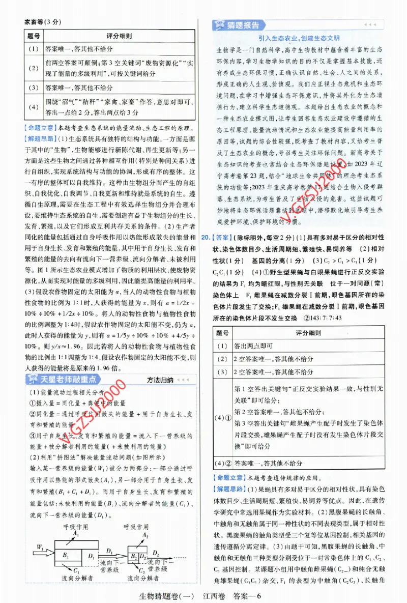 2024《金考卷&middot;高考测评卷》生物答案__2024高考押题卷_12024天星全系列_（新高考）2024《金K卷&middot;高考测评&middot;猜题卷》（语数英）各九套_2024《金考卷&middot;高考测评卷&middot;猜题卷》生物