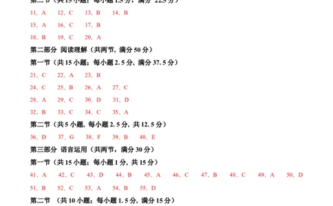 高二英语第一次月考卷02（参考答案）（江苏专用）(1)_1多考区联考_2510092025-2026学年高二英语上学期第一次月考试题