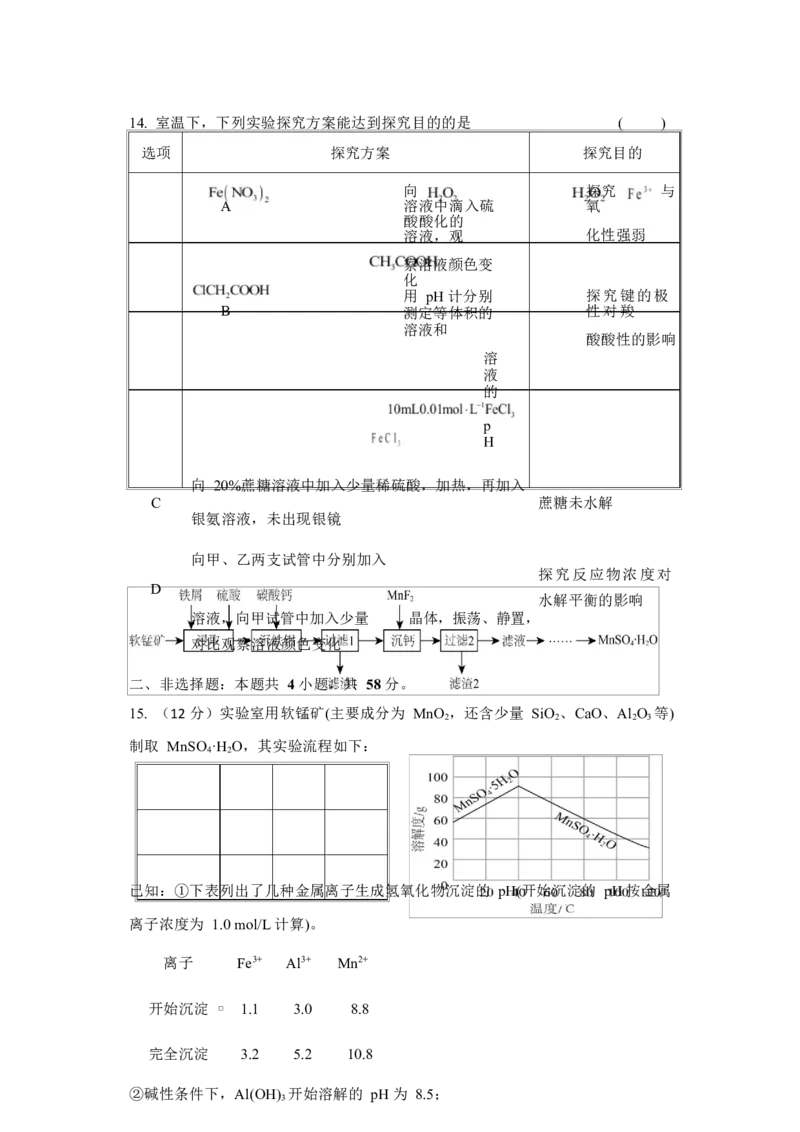 江苏省盐城市五校联考2026届高三上学期10月月考+化学_2025年10月_12026年试卷教辅资源等多个文件_251022江苏省盐城市五校联考2026届高三上学期10月月考（全科）
