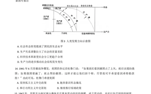湖南省岳阳市2025届高三下学期教学质量监测（二）历史试题（含答案）_2025年4月_250417湖南省岳阳市2025届高三教学质量监测（二）（全科）