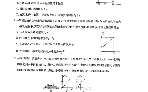 山西省三晋卓越联盟2025届高三3月联考（25-L-540C）物理+答案_2025年3月_250307山西省三晋卓越联盟2025届高三3月联考（25-L-540C）（全科）