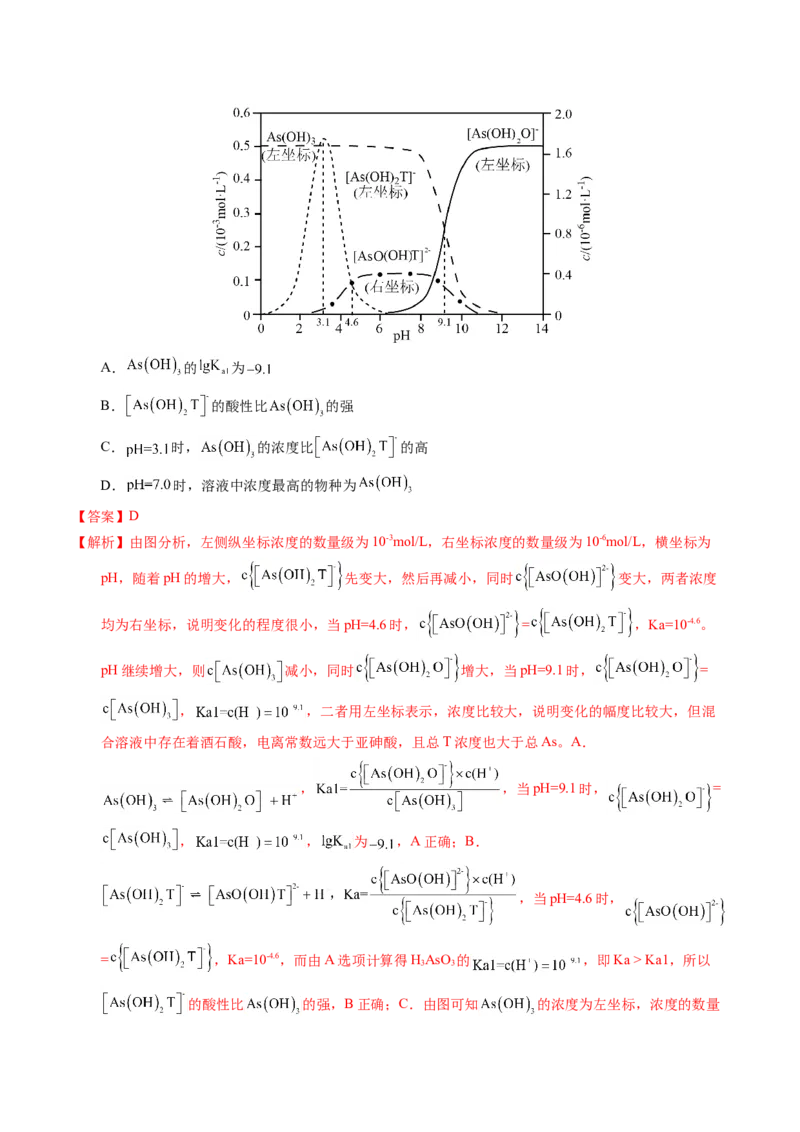 专题62难溶电解质的溶解平衡（解析卷）_近10年高考真题汇编（必刷）_十年（2014-2024）高考化学真题分项汇编（全国通用）_十年（2014-2023）高考化学真题分项汇编（全国通用）