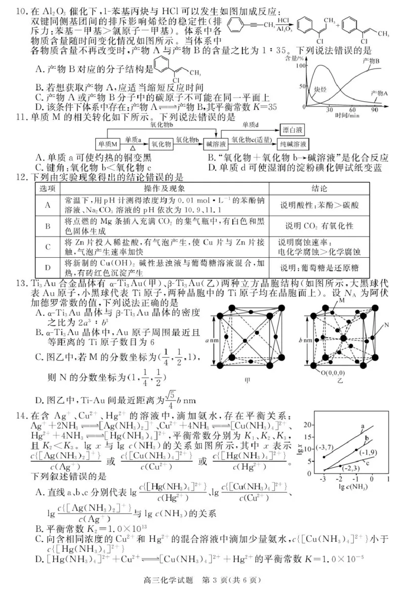 安徽省华师联盟2026届高三9月开学联考化学_2025年9月_250911安徽省华师联盟2025-2026学年高三上学期开学质量检测_安徽省华师联盟2025-2026学年高三上学期开学质量检测化学试卷